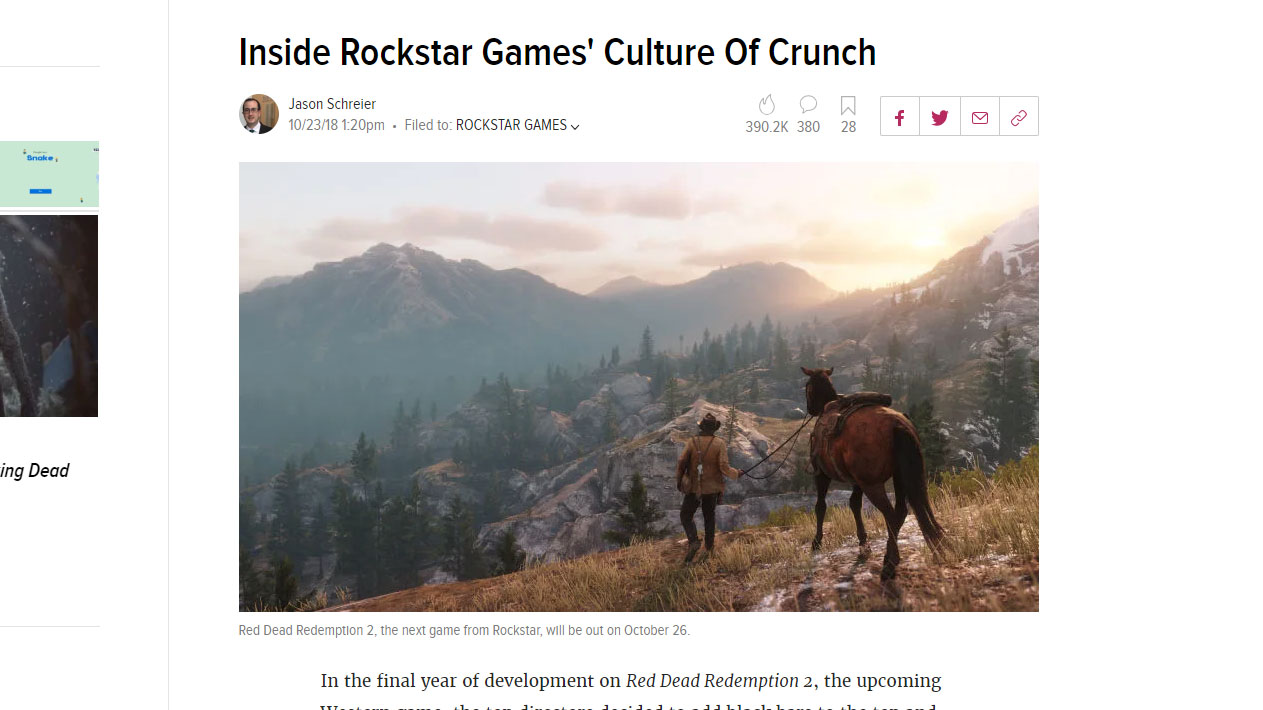 Inside Rockstar Games’ Culture Of Crunch